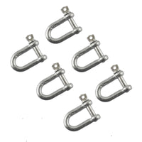 D Shackle Dee Link M6 - M12 Galvanised Steel Lifting Towing Rigging Pin Loop