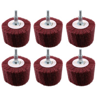 Cylinder Shaped Sanding Polishing Cleaning Mop 75mm Width 240 Grit 6mm Shank