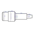 Trailer Stub Axle for 1in Shaft for Taper Bearing Hubs heavy Duty Weld On