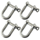 D Shackle Dee Link M6 - M12 Galvanised Steel Lifting Towing Rigging Pin Loop