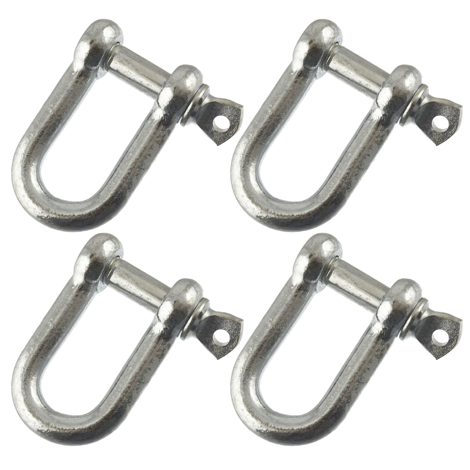 D Shackle Dee Link M6 - M12 Galvanised Steel Lifting Towing Rigging Pin Loop