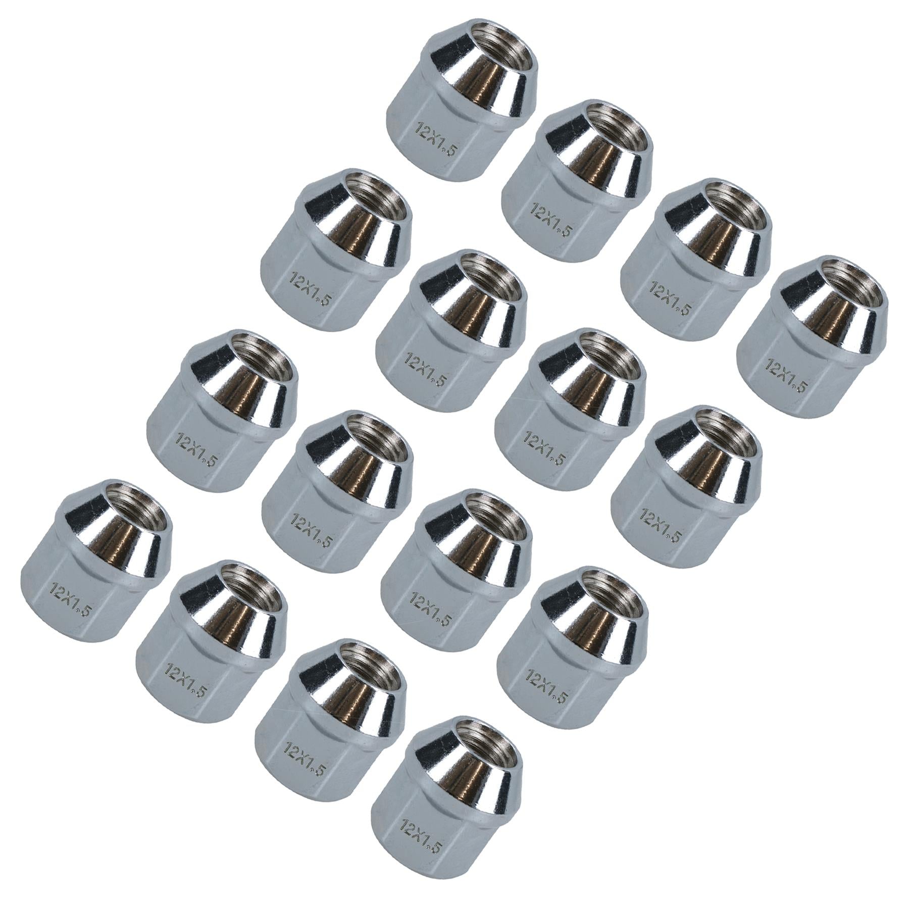 Pack of 16 M12 x 1.5 Wheel Nuts Nut For Trailer Suspension Hubs Trailers