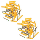4 x 40mm Countersunk Screws And Wall Raw Plugs For Wood Concrete Brick