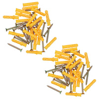 4 x 40mm Countersunk Screws And Wall Raw Plugs For Wood Concrete Brick