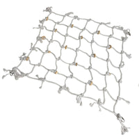 Large White Cargo Net With Wooden Blocks Bird Cage Accessory Climbing Toy