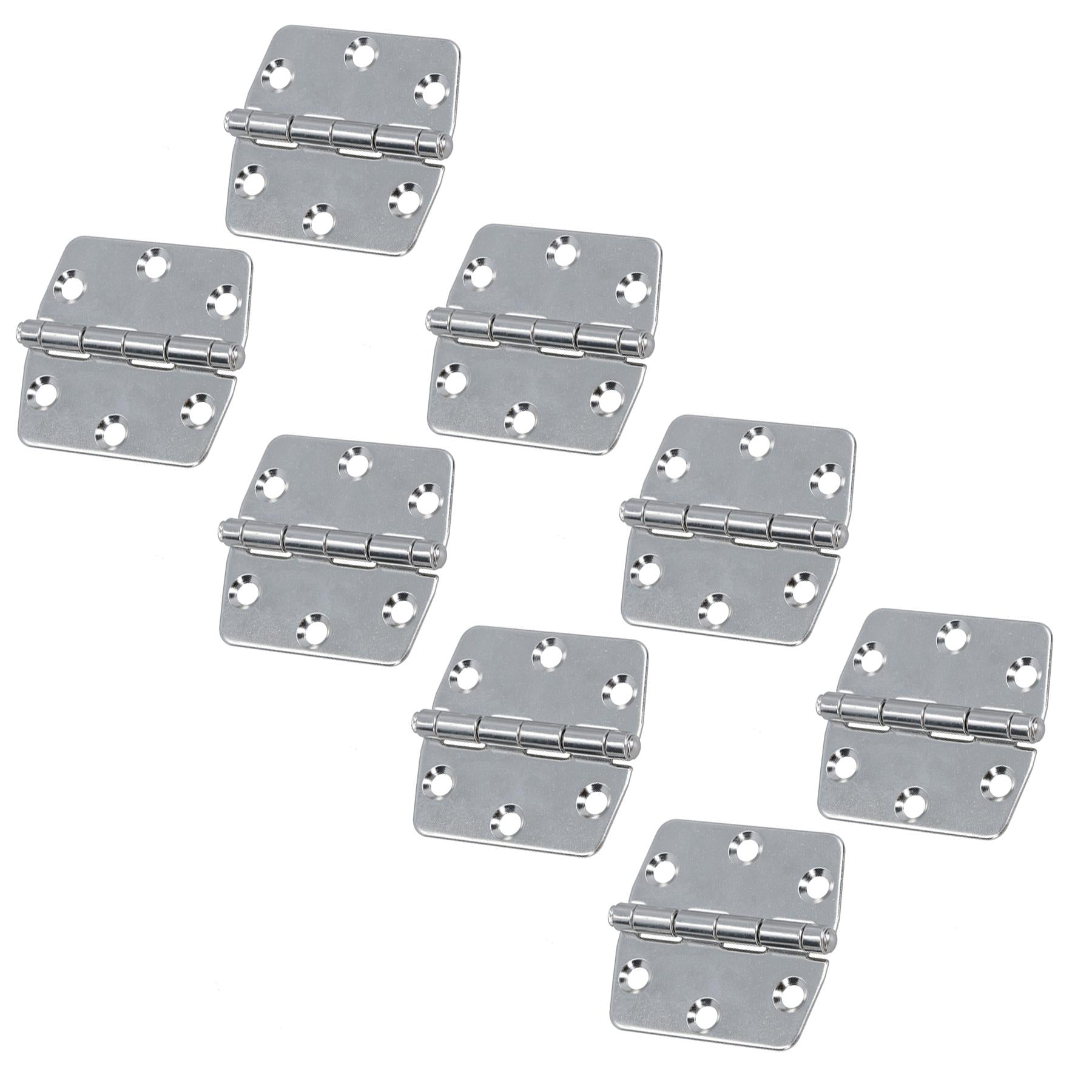 Polished Butterfly Door Hinge Stainless Steel 75mm x 73mm 316 Marine Cabin