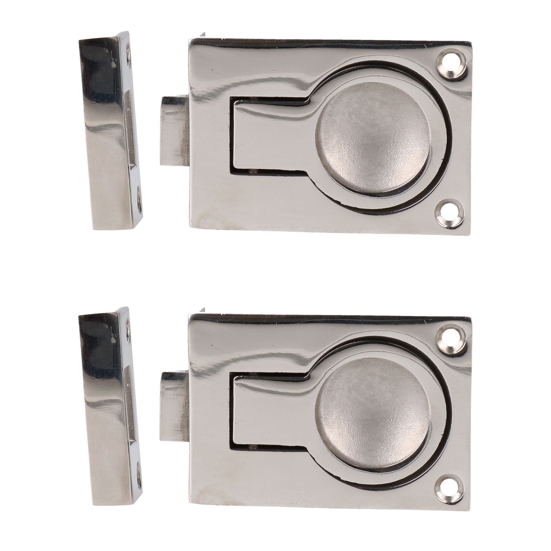 Door Lock Locker Catch Flush Lifting Ring Handle Marine Stainless Steel 316