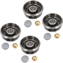 4pk 200 x 50mm Brake Drums & Bearings for Ifor Williams Trailer 4 Stud 5.5" PCD