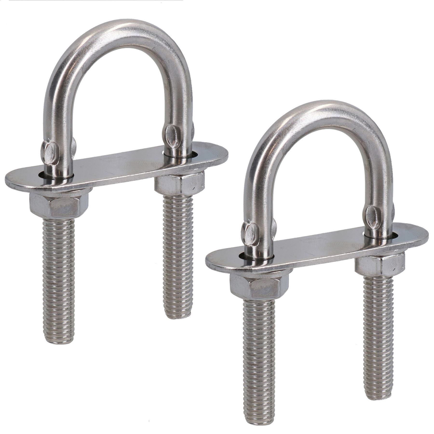 M8 28mm x 75mm U-Bolts / N-Bolts Stainless Steel Marine Grade Boat Trailer