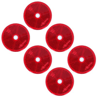 Red Round Circular Reflectors for Driveway Gate Fence Posts Trailer Rears