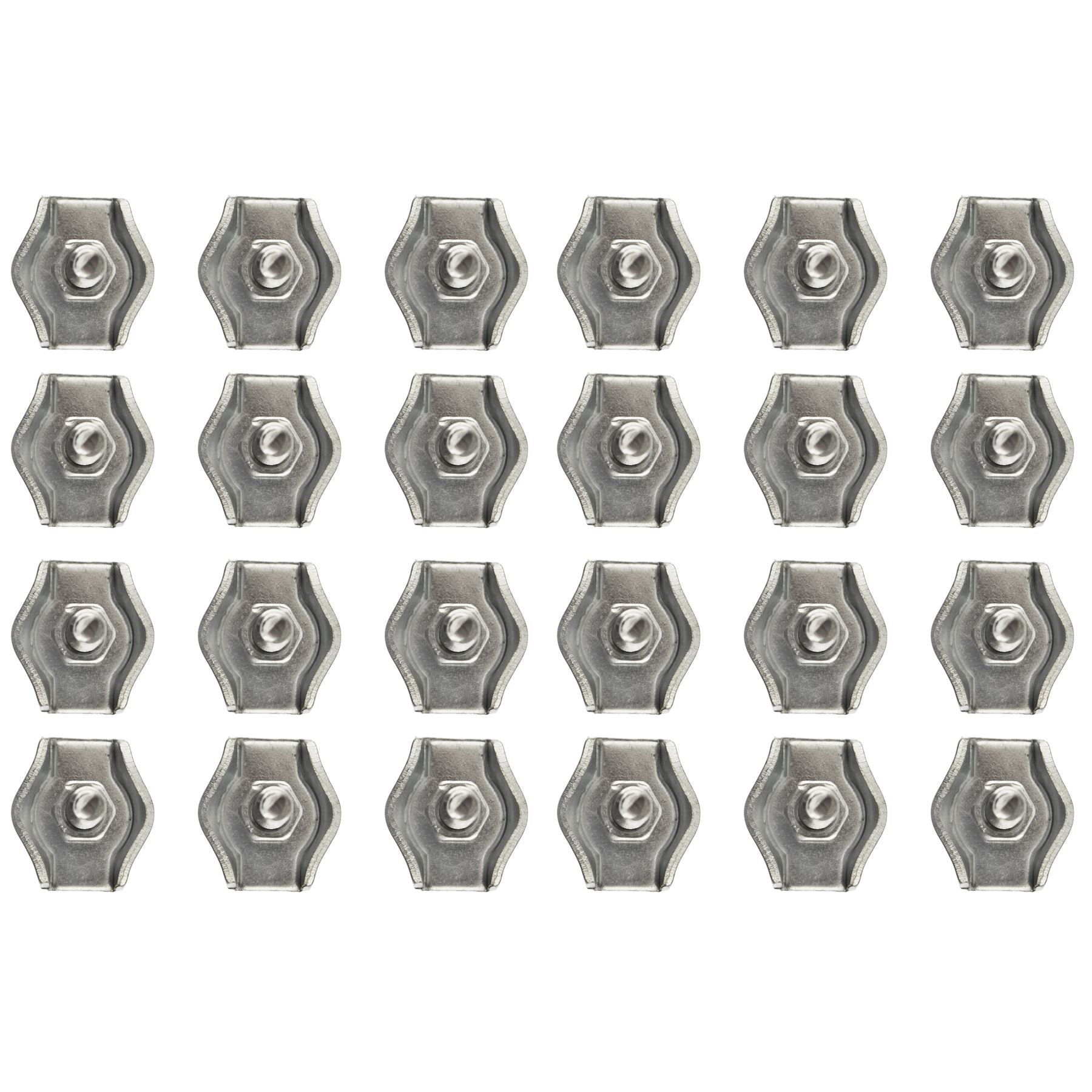 4mm / 6mm Simplex Wire Rope Clamps Grip Zinc Plated Cable Loop Clamp
