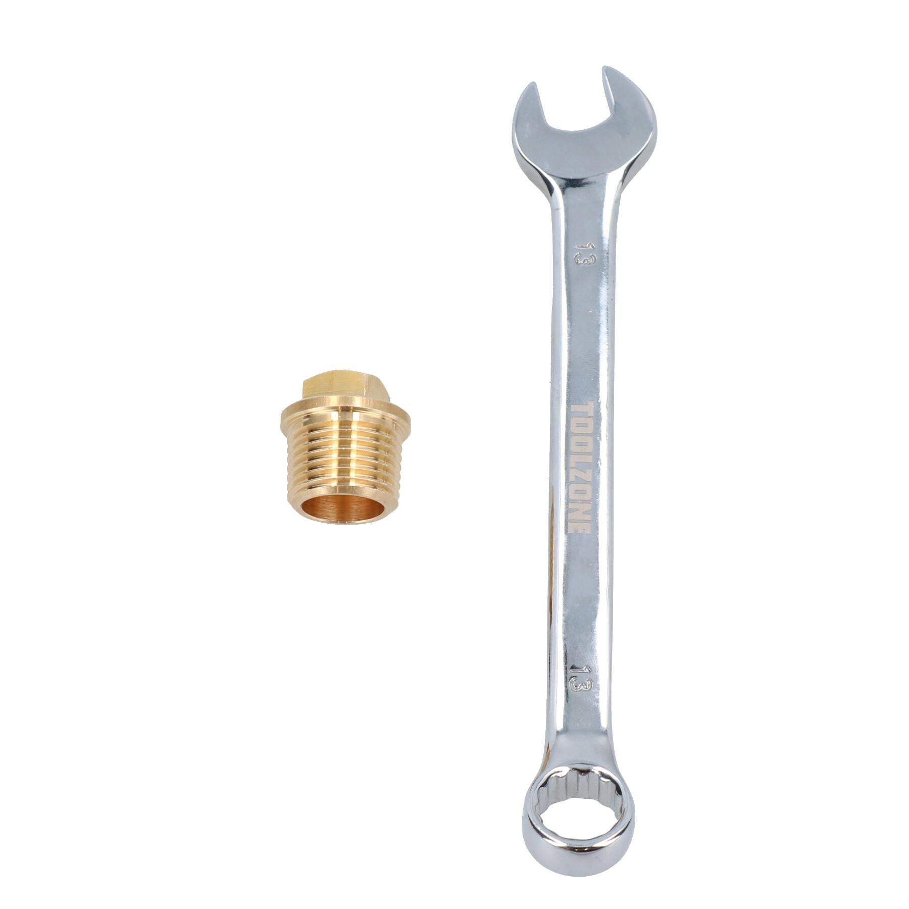 Brass Boat Drain Plug & Spanner Speedboat Rib Garboard Bung Transom Plug