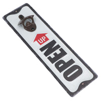 Open Up Bottle Opener Sign Gift Garage Door Shed Bar Hotel Pub Garden Yard